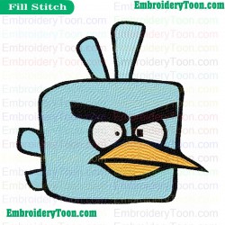 Icebird Angry Birds Space Embroidery Design