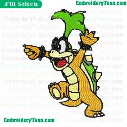 Iggy Koopa Embroidery Design