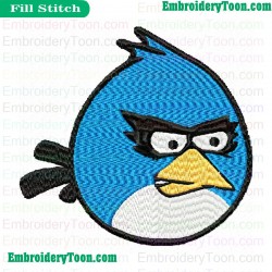 Jay Angry Birds Embroidery Design