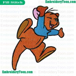 Kanga And Roo Embroidery Design 09