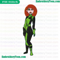 Kim Possible Embroidery Design