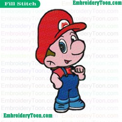 Little Mario Embroidery Design
