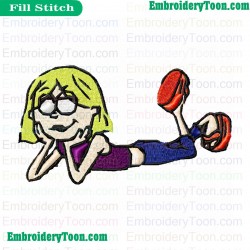 Lizzie Mcguire Embroidery Design 01