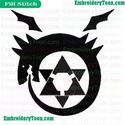 Logo Fullmetal Alchemist Embroidery Design