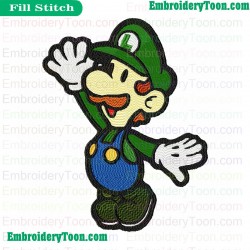 Luigi Embroidery Design 02