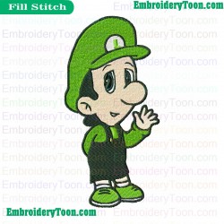 Luigi Embroidery Design 04