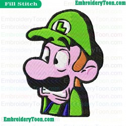 Luigi Embroidery Design 06