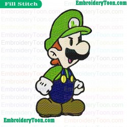 Luigi Embroidery Design 07