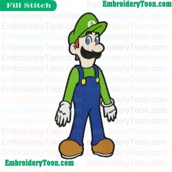 Luigi Embroidery Design 09