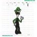 Luigi Embroidery Design