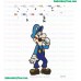 Luigi Mario Embroidery Design