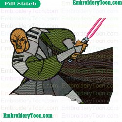 Mace Windu Star Wars Embroidery Design
