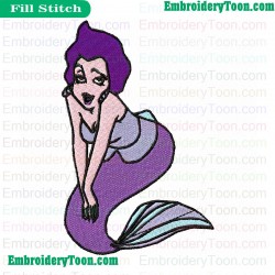 Marina Del Rey The Little Memaid Embroidery Design 03