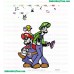 Mario And Luigi Embroidery Design 03