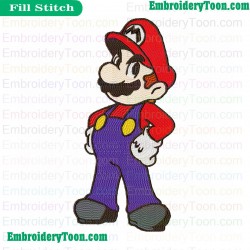 Mario Embroidery Design 02