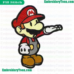 Mario Embroidery Design 03