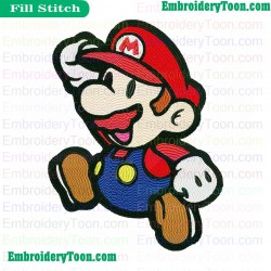Mario Embroidery Design 05