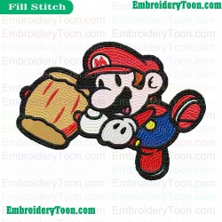 Mario Embroidery Design 06