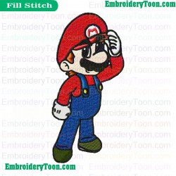 Mario Embroidery Design