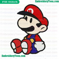 Mario Setting Embroidery Design