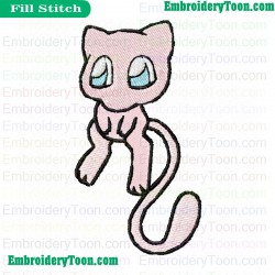 Mew Sad Embroidery Design
