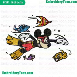 Mickey Mouse Embroidery Design 06