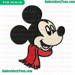 Mickey Mouse Happy Embroidery Design