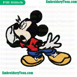 Mickey Mouse Shout Embroidery Design