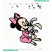 Minie Mouse Baby With Rabbit Embroidery Design