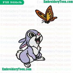 Mr Hare Bambi Embroidery Design 02