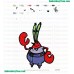 Mr Krabs Standby Embroidery Design