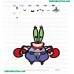 Mr Krabs Strong Embroidery Design