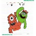 Muno And Brobee Yo Gabba Gabba Embroidery Design 02