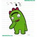 New Brobee Yo Gabba Gabba Embroidery Design