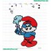 Papa Smurf Embroidery Design