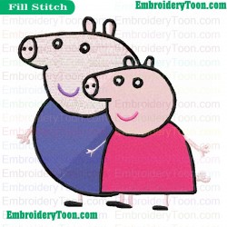Peppa Pig Embroidery Design 03