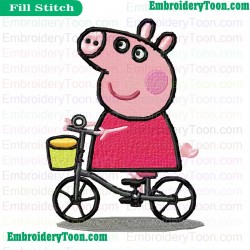 Peppa Pig Embroidery Design 06
