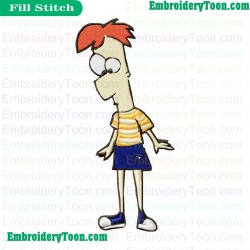 Phineas And Ferb Embroidery Design 11