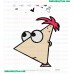 Phineas Flynn Amazed Embroidery Design