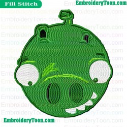 Pig Angry Birds Embroidery Design