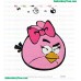 Pink Bird Embroidery Design