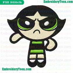 Powerpuff Girls Embroidery Design 08