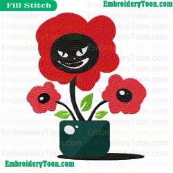 Predators Flower Embroidery Design