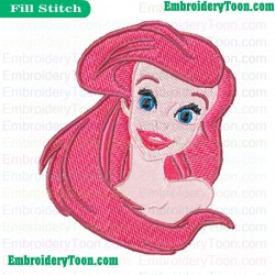Princess Ariel Embroidery Design
