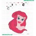 Princess Ariel Embroidery Design