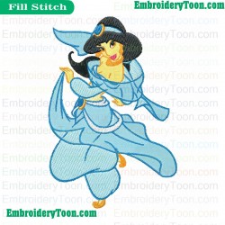 Princess Jasmine Aladdin Embroidery Design