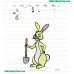 Rabbit Embroidery Design 14