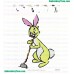Rabbit Embroidery Design 15
