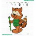 Raccoon Embroidery Design