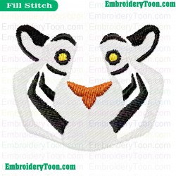 Rajah Applique Head Embroidery Design